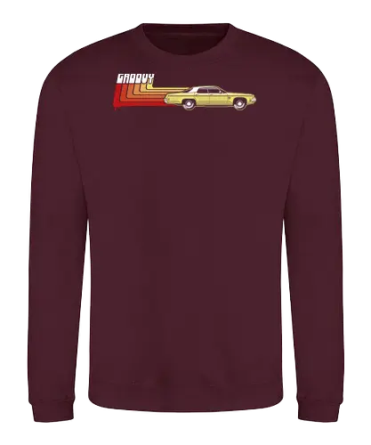 Groovy Classic - Das legendärste Auto im Horror - Evil Dead, classic car art, 80s horror, Ash Williams, Oldsmobile Delta 88, Groovy, The Evil Dead, Evil Dead 2, Army of Darkness, Ash vs Evil Dead, horror cult, vintage horror, retro horror art, Sam Raimi, Bruce Campbell, geek horror, horror movie art - Sweatshirt