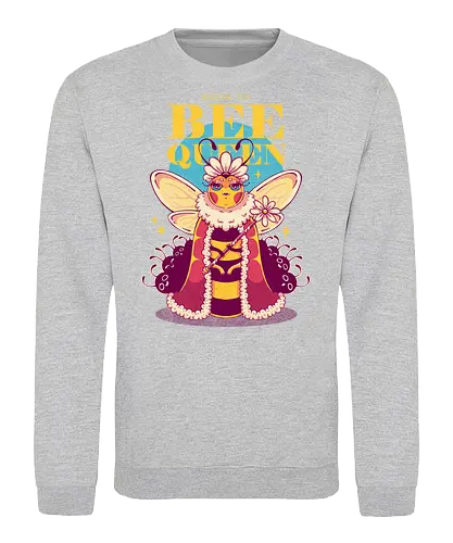 BORN TO BEE QUEEN - queen bee, honey bee, nature, girly, girl power, bee, queen, bee queen - Sweatshirt