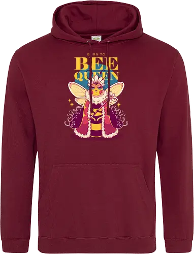 BORN TO BEE QUEEN - queen bee, honey bee, nature, girly, girl power, bee, queen, bee queen - Standard Hoodie