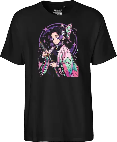 Pastel Poison: The Kawaii Butterfly Pillar - Shinobu Kocho shirt, Insect Hashira apparel, Demon Slayer graphic tee, pastel anime streetwear, kawaii otaku fashion, anime crossover merch, Kimetsu no Yaiba clothing, aesthetic butterfly girl, cute anime sword design, soft girl anime tee - Fairtrade T-Shirt