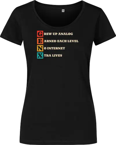 Generation Raised Offline - retro, retro tech, vintage, generation x, 70s, 80s, 90s, analog, childhood, humor, internet, music, no internet, nostalgia, old school - Damen T-Shirt
