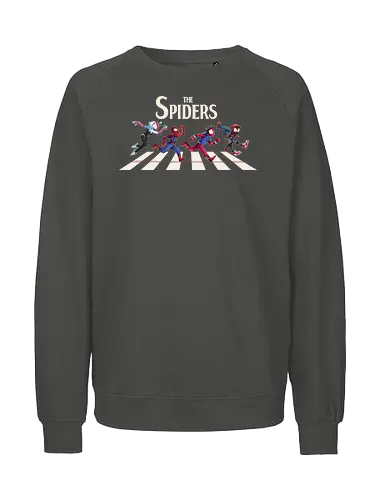 The Spiders - Superhero, Superhero, Comic, spider, peter, perker, miles, morales, gwen, stacy, beatles, abbey, road, heroes - Fairtrade Sweatshirt