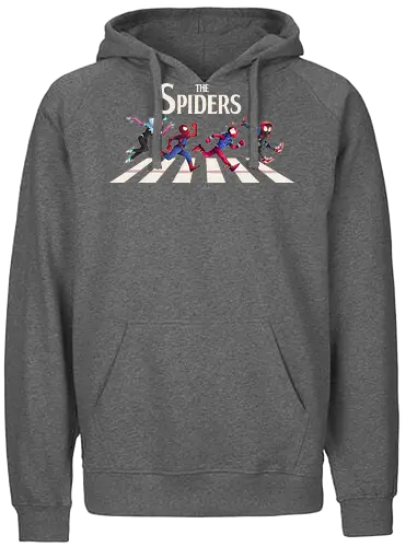 The Spiders - Superhero, Superhero, Comic, spider, peter, perker, miles, morales, gwen, stacy, beatles, abbey, road, heroes - Fairtrade Hoodie