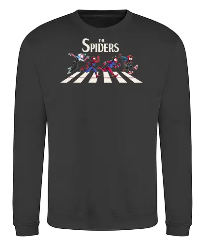 The Spiders - Superhero, Superhero, Comic, spider, peter, perker, miles, morales, gwen, stacy, beatles, abbey, road, heroes - Sweatshirt
