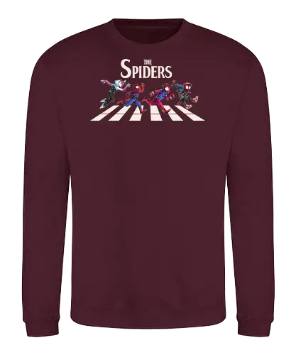The Spiders - Superhero, Superhero, Comic, spider, peter, perker, miles, morales, gwen, stacy, beatles, abbey, road, heroes - Sweatshirt