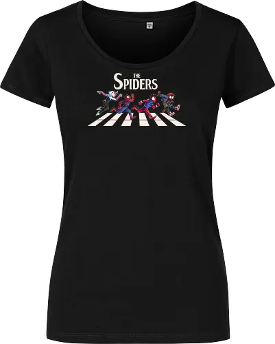 The Spiders - Superhero, Superhero, Comic, spider, peter, perker, miles, morales, gwen, stacy, beatles, abbey, road, heroes - Damen T-Shirt