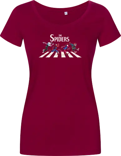 The Spiders - Superhero, Superhero, Comic, spider, peter, perker, miles, morales, gwen, stacy, beatles, abbey, road, heroes - Damen T-Shirt
