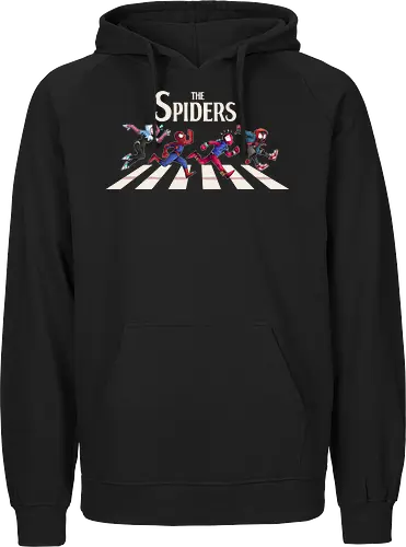 The Spiders - Superhero, Superhero, Comic, spider, peter, perker, miles, morales, gwen, stacy, beatles, abbey, road, heroes - Fairtrade Hoodie