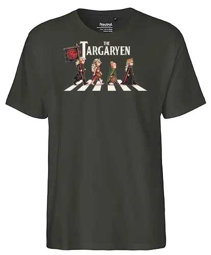The Targaryen - targarye, dragons, abbey road, beatles, Throne, daemon, egg, duncan, dunk, knight, king, queen, thrones, rhaenyra - Fairtrade T-Shirt