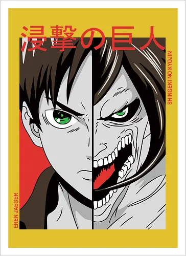 Dualität der Macht - Dunkle Anime-Charakterkunst - otaku, Fantasy Kunst, Anime Kunst, dunkle Anime Kunst, Anime Charakter, japanische Kunst, Geek Kultur, Manga Kunst, Anime Design, Anime Stil, dunkle Fantasy, Charakter Kunst, Eren Jaeger, Eren Yeager, Attack, Shingeki no Kyojin, Attack Titan, anime, manga, Eren Titan, Eren fan art, anime dark art, anime character, geek, anime horror, anime aesthetic, Japanese anime, Titan anime, anime artwork, japanischer Stil, Otaku Kunst, Action Anime, Anime Illustration - Kunstdruck