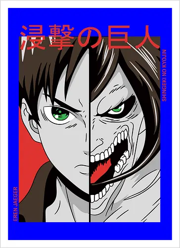Dualität der Macht - Dunkle Anime-Charakterkunst - otaku, Fantasy Kunst, Anime Kunst, dunkle Anime Kunst, Anime Charakter, japanische Kunst, Geek Kultur, Manga Kunst, Anime Design, Anime Stil, dunkle Fantasy, Charakter Kunst, Eren Jaeger, Eren Yeager, Attack, Shingeki no Kyojin, Attack Titan, anime, manga, Eren Titan, Eren fan art, anime dark art, anime character, geek, anime horror, anime aesthetic, Japanese anime, Titan anime, anime artwork, japanischer Stil, Otaku Kunst, Action Anime, Anime Illustration - Kunstdruck
