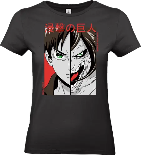 Dualität der Macht - Dunkle Anime-Charakterkunst - otaku, Fantasy Kunst, Anime Kunst, dunkle Anime Kunst, Anime Charakter, japanische Kunst, Geek Kultur, Manga Kunst, Anime Design, Anime Stil, dunkle Fantasy, Charakter Kunst, Eren Jaeger, Eren Yeager, Attack, Shingeki no Kyojin, Attack Titan, anime, manga, Eren Titan, Eren fan art, anime dark art, anime character, geek, anime horror, anime aesthetic, Japanese anime, Titan anime, anime artwork, japanischer Stil, Otaku Kunst, Action Anime, Anime Illustration - Standard T-Shirt (Frauen)