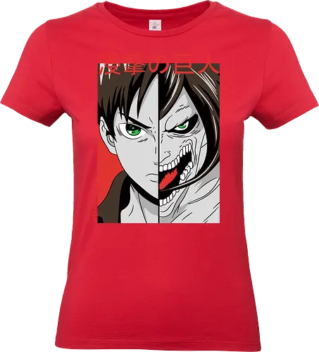 Dualität der Macht - Dunkle Anime-Charakterkunst - otaku, Fantasy Kunst, Anime Kunst, dunkle Anime Kunst, Anime Charakter, japanische Kunst, Geek Kultur, Manga Kunst, Anime Design, Anime Stil, dunkle Fantasy, Charakter Kunst, Eren Jaeger, Eren Yeager, Attack, Shingeki no Kyojin, Attack Titan, anime, manga, Eren Titan, Eren fan art, anime dark art, anime character, geek, anime horror, anime aesthetic, Japanese anime, Titan anime, anime artwork, japanischer Stil, Otaku Kunst, Action Anime, Anime Illustration - Standard T-Shirt (Frauen)