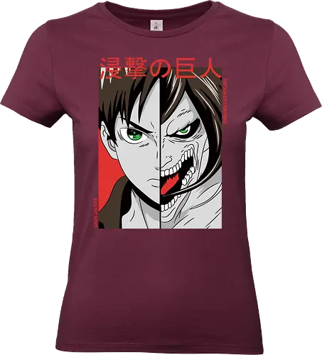 Dualität der Macht - Dunkle Anime-Charakterkunst - otaku, Fantasy Kunst, Anime Kunst, dunkle Anime Kunst, Anime Charakter, japanische Kunst, Geek Kultur, Manga Kunst, Anime Design, Anime Stil, dunkle Fantasy, Charakter Kunst, Eren Jaeger, Eren Yeager, Attack, Shingeki no Kyojin, Attack Titan, anime, manga, Eren Titan, Eren fan art, anime dark art, anime character, geek, anime horror, anime aesthetic, Japanese anime, Titan anime, anime artwork, japanischer Stil, Otaku Kunst, Action Anime, Anime Illustration - Standard T-Shirt (Frauen)