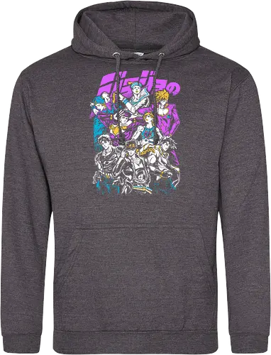 JoJos Jojo Squad Legendary - Jonathan Joestar, colorful anime art, legendary anime, otaku classic, anime group gift - Standard Hoodie
