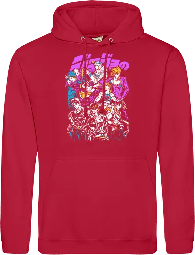 JoJos Jojo Squad Legendary - Jonathan Joestar, colorful anime art, legendary anime, otaku classic, anime group gift - Standard Hoodie