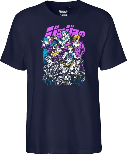 JoJos Jojo Squad Legendary - Jonathan Joestar, colorful anime art, legendary anime, otaku classic, anime group gift - Fairtrade T-Shirt