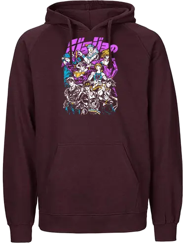 JoJos Jojo Squad Legendary - Jonathan Joestar, colorful anime art, legendary anime, otaku classic, anime group gift - Fairtrade Hoodie
