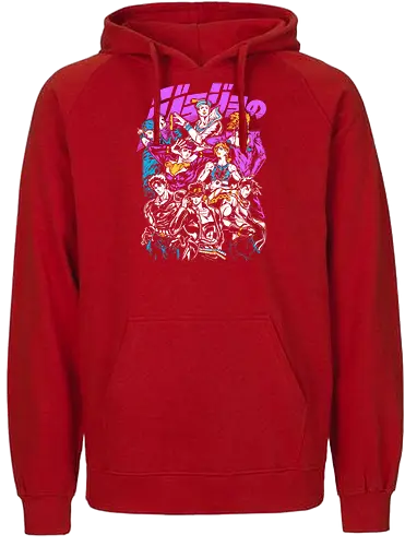 JoJos Jojo Squad Legendary - Jonathan Joestar, colorful anime art, legendary anime, otaku classic, anime group gift - Fairtrade Hoodie