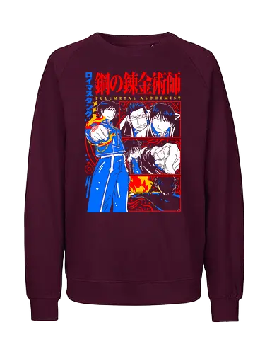 Roy Mustang Alchemist Flame - Roy Mustang, Alchemist, Flame Alchemist, FMA, anime birthday gift, military anime, alchemy art, weeb shirt - Fairtrade Sweatshirt