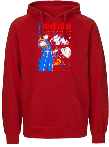 Roy Mustang Alchemist Flame - Roy Mustang, Alchemist, Flame Alchemist, FMA, anime birthday gift, military anime, alchemy art, weeb shirt - Fairtrade Hoodie