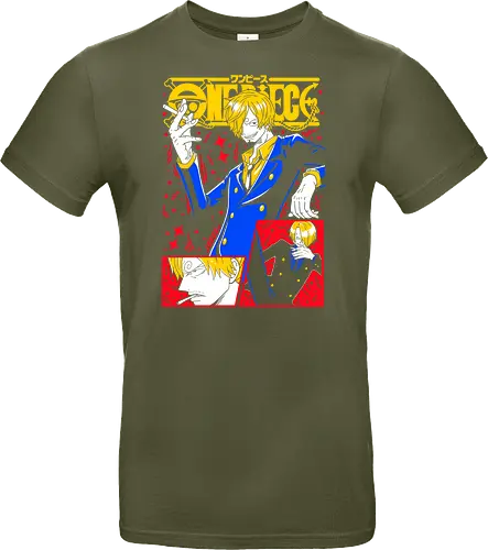 Sanji Pirate Black Leg Fire Cook - Sanji, Pirate, Black Leg, Vinsmoke Sanji, anime fan gift, shonen anime, cool anime art, otaku tee - Standard T-Shirt