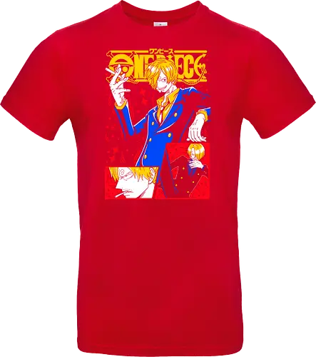 Sanji Pirate Black Leg Fire Cook - Sanji, Pirate, Black Leg, Vinsmoke Sanji, anime fan gift, shonen anime, cool anime art, otaku tee - Standard T-Shirt