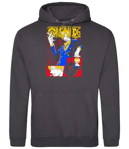 Sanji Pirate Black Leg Fire Cook - Sanji, Pirate, Black Leg, Vinsmoke Sanji, anime fan gift, shonen anime, cool anime art, otaku tee - Standard Hoodie