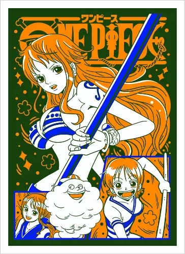 Nami Pirate Navigator Queen Vibes - shonen gift, Nami, Pirate, Straw Hat Pirates, navigator, orange hair anime, anime girl shirt, pirate anime - Kunstdruck