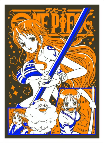 Nami Pirate Navigator Queen Vibes - shonen gift, Nami, Pirate, Straw Hat Pirates, navigator, orange hair anime, anime girl shirt, pirate anime - Kunstdruck