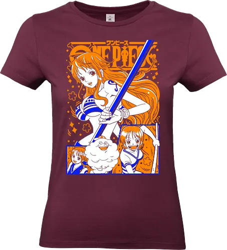 Nami Pirate Navigator Queen Vibes - shonen gift, Nami, Pirate, Straw Hat Pirates, navigator, orange hair anime, anime girl shirt, pirate anime - Standard T-Shirt (Frauen)