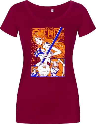 Nami Pirate Navigator Queen Vibes - shonen gift, Nami, Pirate, Straw Hat Pirates, navigator, orange hair anime, anime girl shirt, pirate anime - Damen T-Shirt