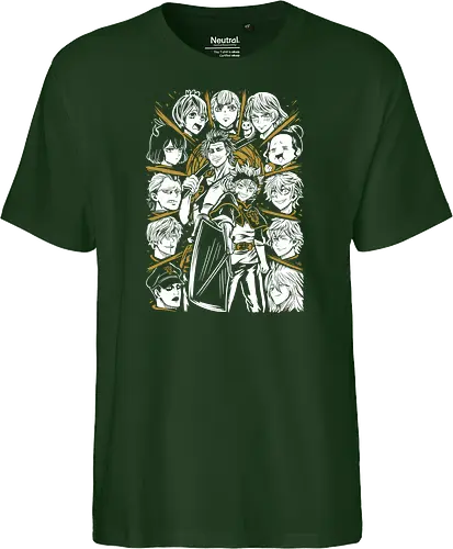 Clover Magic Knights United Legacy - Clover, anime birthday gift, otaku squad tee, Asta, Yuno, Magic Knights, shonen anime group, fantasy magic anime - Fairtrade T-Shirt