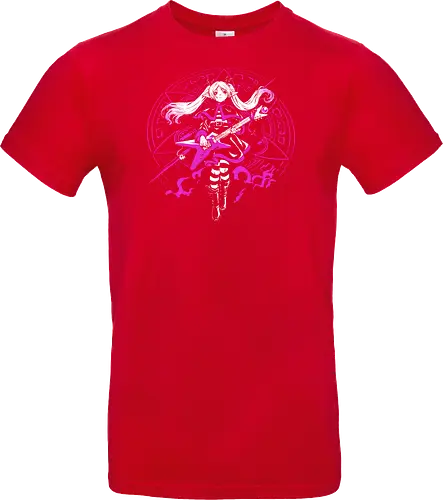 Frieren Rock N Roll Elf Witch Dark Magic - Frieren, Frieren Beyond Journeys End, elf anime, rock guitar fantasy, dark magic aesthetic, anime girl gift, fantasy anime fan, weeb rock - Standard T-Shirt