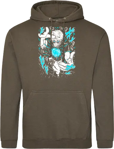 Gojo Satoru Jujutsu Infinity Unleashed - strongest sorcerer, anime fan gift, otaku tee, Gojo Satoru, Jujutsu, Six Eyes, Infinity technique, white hair anime - Standard Hoodie