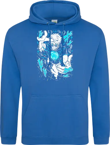Gojo Satoru Jujutsu Infinity Unleashed - strongest sorcerer, anime fan gift, otaku tee, Gojo Satoru, Jujutsu, Six Eyes, Infinity technique, white hair anime - Standard Hoodie