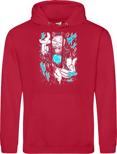 Gojo Satoru Jujutsu Infinity Unleashed - strongest sorcerer, anime fan gift, otaku tee, Gojo Satoru, Jujutsu, Six Eyes, Infinity technique, white hair anime - Standard Hoodie