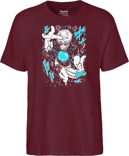 Gojo Satoru Jujutsu Infinity Unleashed - strongest sorcerer, anime fan gift, otaku tee, Gojo Satoru, Jujutsu, Six Eyes, Infinity technique, white hair anime - Fairtrade T-Shirt