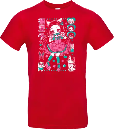 Nezuko Chan Slayer Kawaii Energy - Nezuko Chan, Slayer, Kimetsu no Yaiba, kawaii anime, teal aesthetic, anime girl gift, cute demon, weeb birthday - Standard T-Shirt