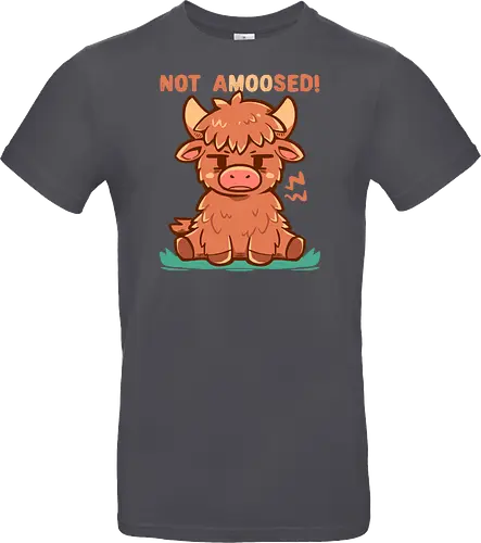 Not aMOOsed  - funny animal, sarcastic, unimpressed cow, grumpy cow, moo pun, amüsiert, Kuh, nicht, highland cow, cow, funny cow, cow lover, cow lover, cute cow art, farm animal - Standard T-Shirt