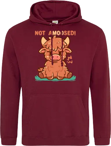 Not aMOOsed  - funny animal, sarcastic, unimpressed cow, grumpy cow, moo pun, amüsiert, Kuh, nicht, highland cow, cow, funny cow, cow lover, cow lover, cute cow art, farm animal - Standard Hoodie