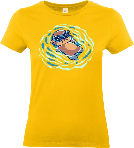 An Otterly Good Summer - Urlaub, Sommer, schwimmen, otter, cute otter, otters, summer, beach, ocean, sea otter, seaside, summer otter, funny otter, vacation, kawaii - Standard T-Shirt (Frauen)