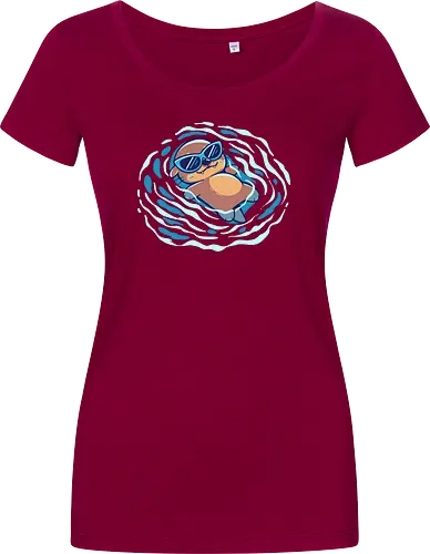 An Otterly Good Summer - Urlaub, Sommer, schwimmen, otter, cute otter, otters, summer, beach, ocean, sea otter, seaside, summer otter, funny otter, vacation, kawaii - Damen T-Shirt