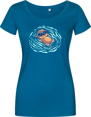 An Otterly Good Summer - Urlaub, Sommer, schwimmen, otter, cute otter, otters, summer, beach, ocean, sea otter, seaside, summer otter, funny otter, vacation, kawaii - Damen T-Shirt