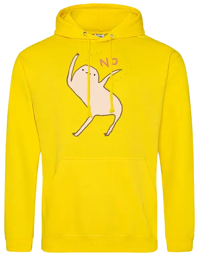 Beige Blob Kreatur Tanzt Dramatische Pose Wort NO - beige Blob Kreatur, gallertartige Meme Figur, unbeholfen tanzender Blob, neutrale komische Mimik, minimalistischer Humor Kunst, rotes zitterndes NO Wort, gelbe komische Funken, absurder Humor Druck, Internet Meme Kultur Shirt, Gen Z Humor Kunst, süßer minimalistischer Blob, ungefilterter Humor Druck, Introvertierter Humor Geschenk, surreale minimalistische Kunst, visuelles Meme Kultur - Standard Hoodie