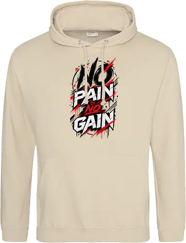 ABSTRACT POWER - NO PAIN NO GAIN - Contemporary Art, Geometric Art, Geometric Design, Brutalist Design, No Pain No Gain, Abstract Fitness, Abstract Art, Abstract Design, Modern Fitness, Modern Gym, Gym, Fitness, Kraftsport, Bodybuilding, Workout, Training, Gym Motivation, Fitness Motivation, Motivation, Strength, Power, Strong, Muscle, Fitness Lifestyle, Gym Lifestyle, Streetwear, Urban Style, Graphic Design, Typography, Typography Art, Modern Typography, Abstract Typography, Graphic T Shirt, Fitness Shirt, Gym Shirt, Workout Shirt, Bodybuilding Shirt, Sport Shirt, Gym Wear, Fitness Wear, Streetwear Shirt, Minimalist Design, Modern Art, Urban Art, Artistic Shirt, Statement Shirt, Motivation Shirt, Männer Fitness, Sportbekleidung, Fitness Geschenk, Gym Geschenk, Geschenk für Sportler, Geschenk für Bodybuilder, Hardcore Fitness, Training Motivation, Discipline, No Excuses - Standard Hoodie