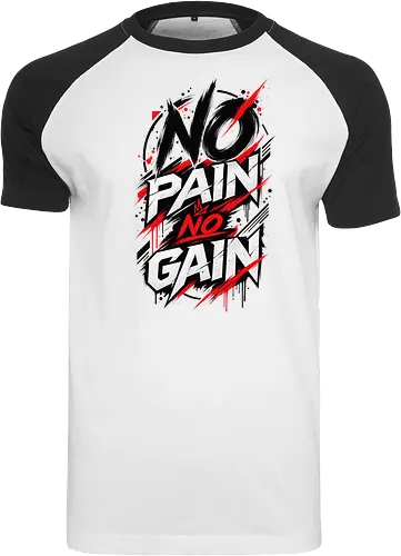ABSTRACT POWER - NO PAIN NO GAIN - Contemporary Art, Geometric Art, Geometric Design, Brutalist Design, No Pain No Gain, Abstract Fitness, Abstract Art, Abstract Design, Modern Fitness, Modern Gym, Gym, Fitness, Kraftsport, Bodybuilding, Workout, Training, Gym Motivation, Fitness Motivation, Motivation, Strength, Power, Strong, Muscle, Fitness Lifestyle, Gym Lifestyle, Streetwear, Urban Style, Graphic Design, Typography, Typography Art, Modern Typography, Abstract Typography, Graphic T Shirt, Fitness Shirt, Gym Shirt, Workout Shirt, Bodybuilding Shirt, Sport Shirt, Gym Wear, Fitness Wear, Streetwear Shirt, Minimalist Design, Modern Art, Urban Art, Artistic Shirt, Statement Shirt, Motivation Shirt, Männer Fitness, Sportbekleidung, Fitness Geschenk, Gym Geschenk, Geschenk für Sportler, Geschenk für Bodybuilder, Hardcore Fitness, Training Motivation, Discipline, No Excuses - Raglan T-Shirt