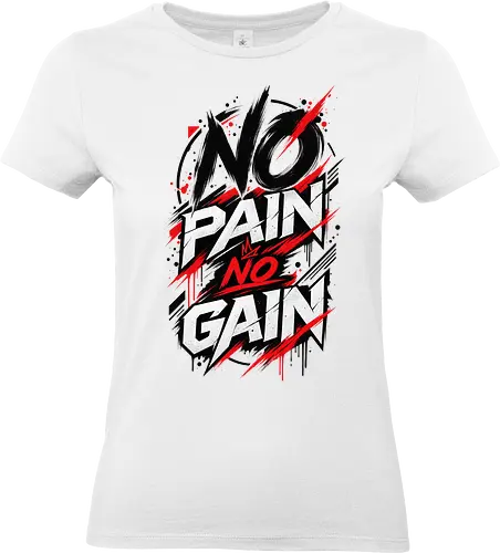 ABSTRACT POWER - NO PAIN NO GAIN - Contemporary Art, Geometric Art, Geometric Design, Brutalist Design, No Pain No Gain, Abstract Fitness, Abstract Art, Abstract Design, Modern Fitness, Modern Gym, Gym, Fitness, Kraftsport, Bodybuilding, Workout, Training, Gym Motivation, Fitness Motivation, Motivation, Strength, Power, Strong, Muscle, Fitness Lifestyle, Gym Lifestyle, Streetwear, Urban Style, Graphic Design, Typography, Typography Art, Modern Typography, Abstract Typography, Graphic T Shirt, Fitness Shirt, Gym Shirt, Workout Shirt, Bodybuilding Shirt, Sport Shirt, Gym Wear, Fitness Wear, Streetwear Shirt, Minimalist Design, Modern Art, Urban Art, Artistic Shirt, Statement Shirt, Motivation Shirt, Männer Fitness, Sportbekleidung, Fitness Geschenk, Gym Geschenk, Geschenk für Sportler, Geschenk für Bodybuilder, Hardcore Fitness, Training Motivation, Discipline, No Excuses - Standard T-Shirt (Frauen)