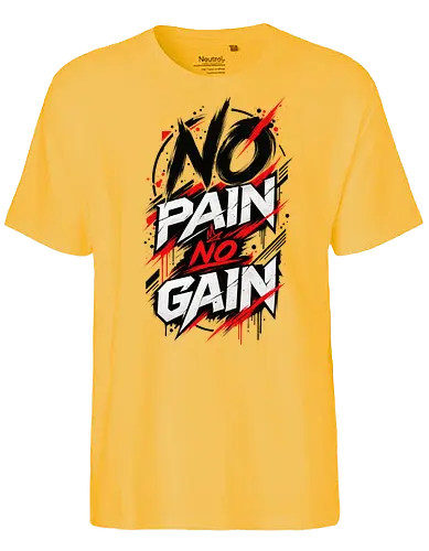 ABSTRACT POWER - NO PAIN NO GAIN - Contemporary Art, Geometric Art, Geometric Design, Brutalist Design, No Pain No Gain, Abstract Fitness, Abstract Art, Abstract Design, Modern Fitness, Modern Gym, Gym, Fitness, Kraftsport, Bodybuilding, Workout, Training, Gym Motivation, Fitness Motivation, Motivation, Strength, Power, Strong, Muscle, Fitness Lifestyle, Gym Lifestyle, Streetwear, Urban Style, Graphic Design, Typography, Typography Art, Modern Typography, Abstract Typography, Graphic T Shirt, Fitness Shirt, Gym Shirt, Workout Shirt, Bodybuilding Shirt, Sport Shirt, Gym Wear, Fitness Wear, Streetwear Shirt, Minimalist Design, Modern Art, Urban Art, Artistic Shirt, Statement Shirt, Motivation Shirt, Männer Fitness, Sportbekleidung, Fitness Geschenk, Gym Geschenk, Geschenk für Sportler, Geschenk für Bodybuilder, Hardcore Fitness, Training Motivation, Discipline, No Excuses - Fairtrade T-Shirt