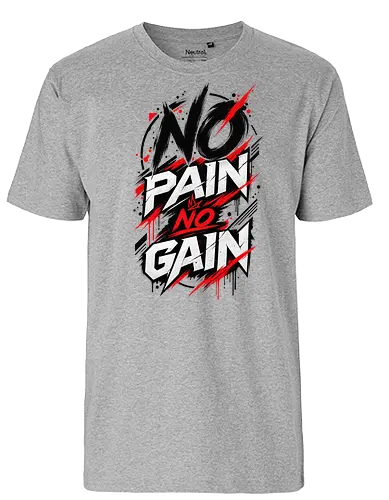 ABSTRACT POWER - NO PAIN NO GAIN - Contemporary Art, Geometric Art, Geometric Design, Brutalist Design, No Pain No Gain, Abstract Fitness, Abstract Art, Abstract Design, Modern Fitness, Modern Gym, Gym, Fitness, Kraftsport, Bodybuilding, Workout, Training, Gym Motivation, Fitness Motivation, Motivation, Strength, Power, Strong, Muscle, Fitness Lifestyle, Gym Lifestyle, Streetwear, Urban Style, Graphic Design, Typography, Typography Art, Modern Typography, Abstract Typography, Graphic T Shirt, Fitness Shirt, Gym Shirt, Workout Shirt, Bodybuilding Shirt, Sport Shirt, Gym Wear, Fitness Wear, Streetwear Shirt, Minimalist Design, Modern Art, Urban Art, Artistic Shirt, Statement Shirt, Motivation Shirt, Männer Fitness, Sportbekleidung, Fitness Geschenk, Gym Geschenk, Geschenk für Sportler, Geschenk für Bodybuilder, Hardcore Fitness, Training Motivation, Discipline, No Excuses - Fairtrade T-Shirt